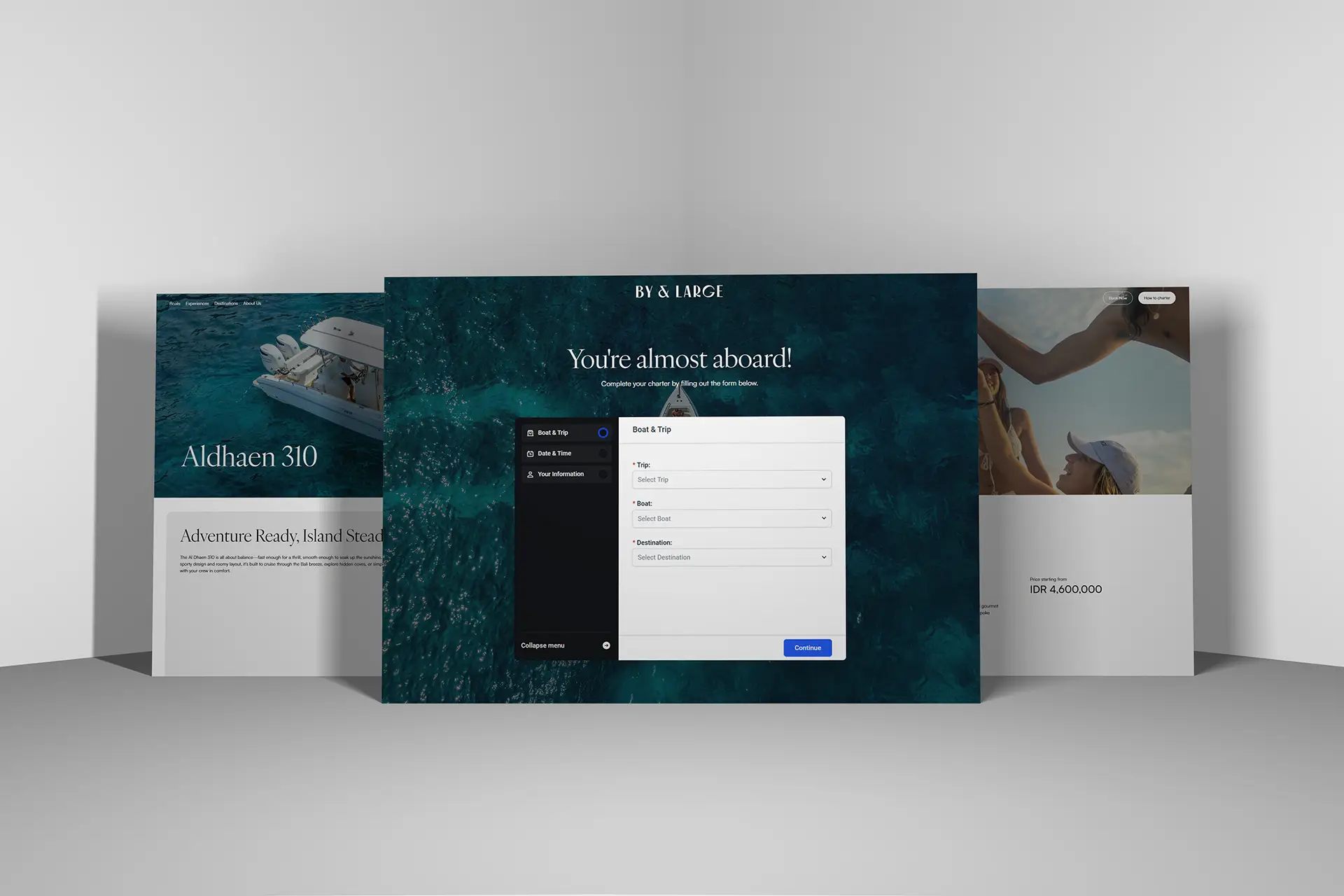 By & Large website layout page built by Elkana Web Design & Development