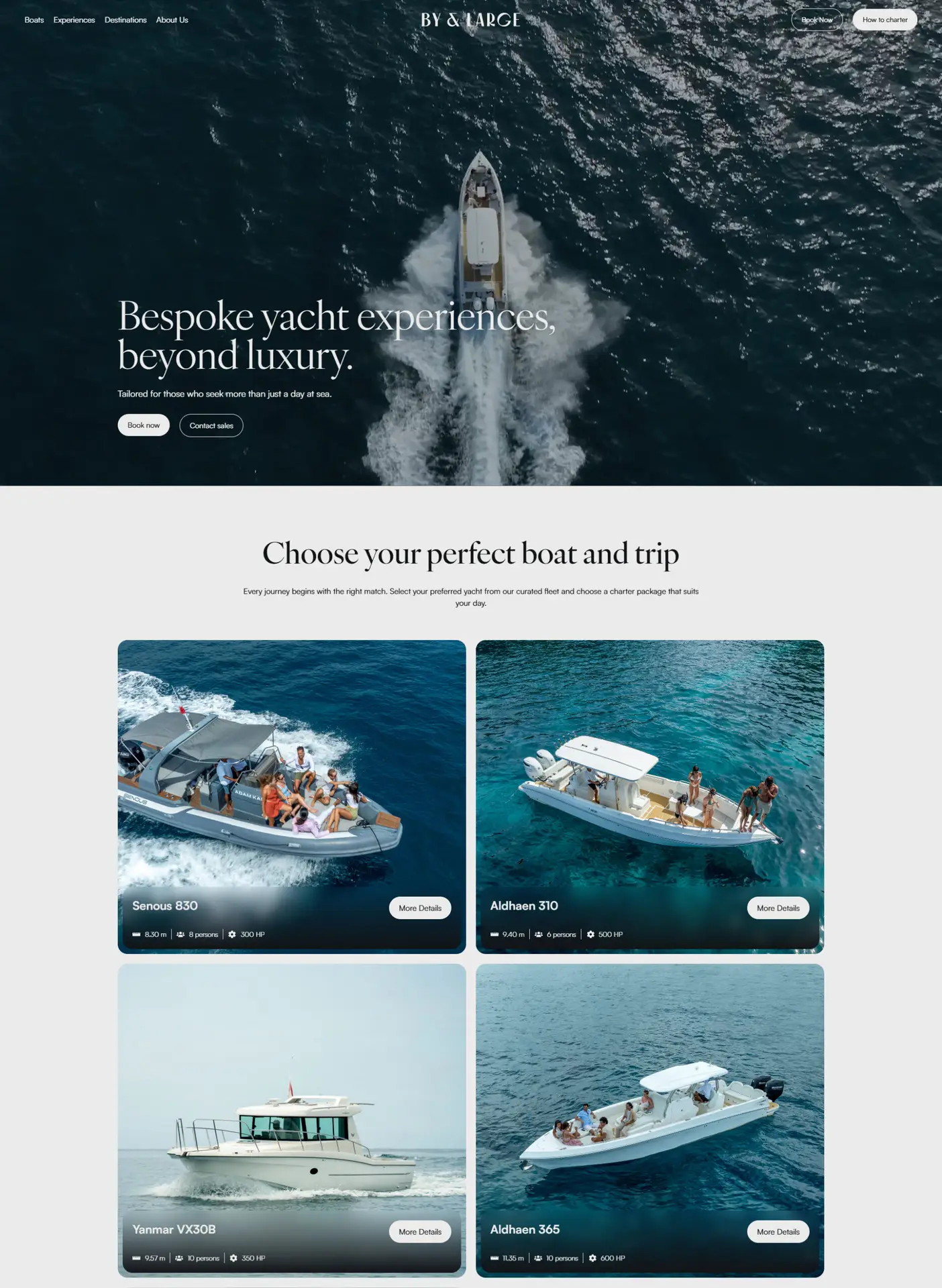 By & Large website desktop view screenshot built by Elkana Web Design & Development